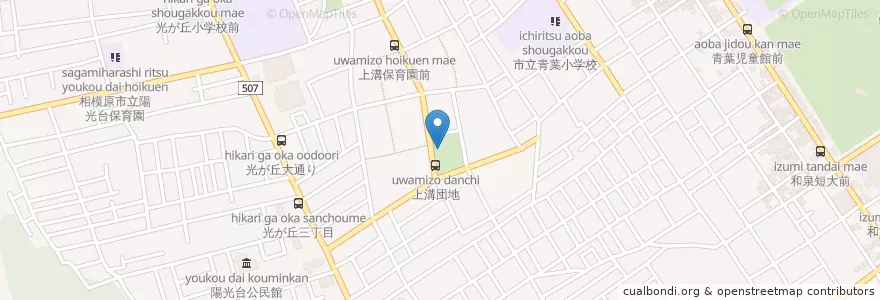 Mapa de ubicacion de 相模原市立光が丘児童館 en 일본, 가나가와현, 相模原市, 中央区.