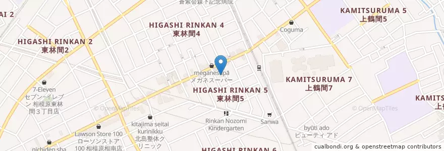 Mapa de ubicacion de 相模原東林間郵便局 en 일본, 가나가와현, 相模原市, 南区.