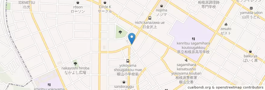 Mapa de ubicacion de 相模原横山郵便局 en Jepun, 神奈川県, 相模原市, 中央区.
