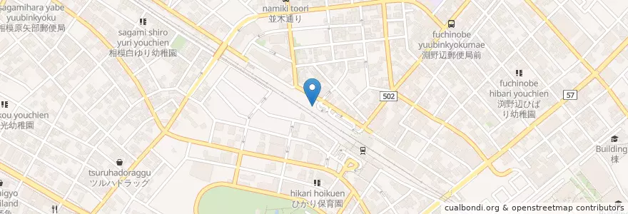 Mapa de ubicacion de 相模原警察署淵野辺駅北口交番 en Japonya, 神奈川県, 相模原市, 中央区.