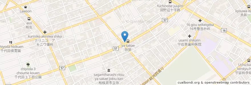 Mapa de ubicacion de 相模原警察署相生交番 en 일본, 가나가와현, 相模原市, 中央区.