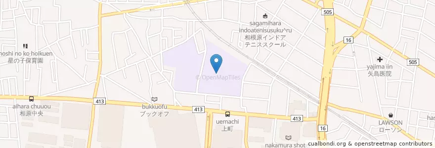 Mapa de ubicacion de 相模原養護学校分教室 en Japan, Präfektur Kanagawa, 相模原市, 町田市, 緑区.