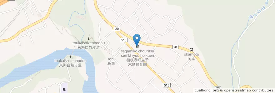 Mapa de ubicacion de 相模湖町立千木良保育園 en Japon, Préfecture De Kanagawa, 相模原市, 緑区.