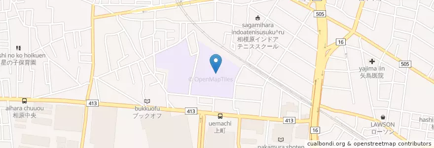 Mapa de ubicacion de 県立橋本高等学校 en Japan, Präfektur Kanagawa, 相模原市, 町田市, 緑区.