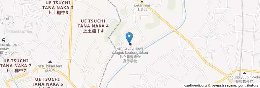 Mapa de ubicacion de 県立藤沢総合高等学校 en 일본, 가나가와현, 藤沢市.