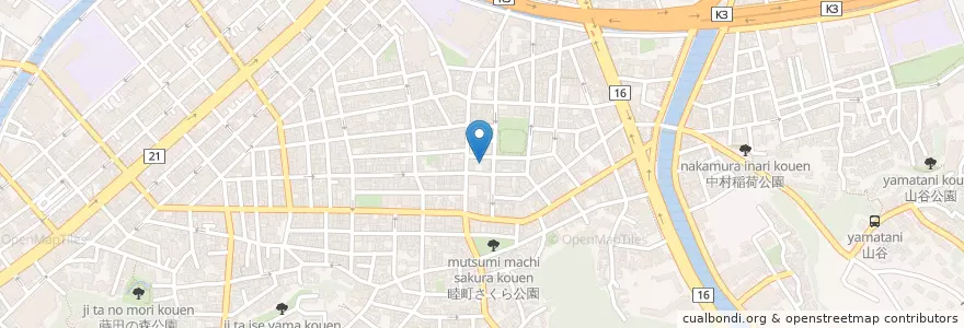 Mapa de ubicacion de 睦町保育園 en 일본, 가나가와현, 요코하마시, 南区.