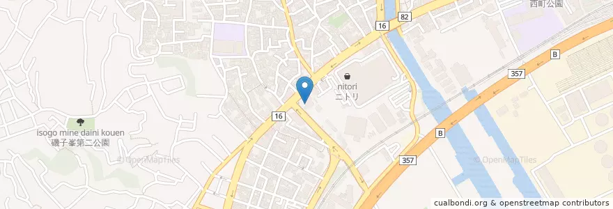 Mapa de ubicacion de 磯子警察署 en Japan, 神奈川県, Yokohama, 磯子区.