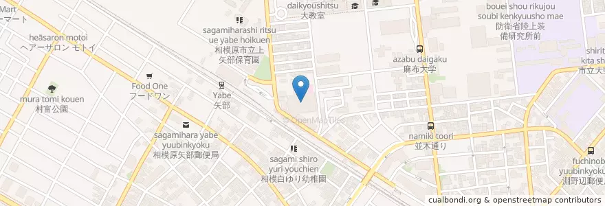 Mapa de ubicacion de JCHO相模野病院 en Japón, Prefectura De Kanagawa, 相模原市, Barrio Chuo.