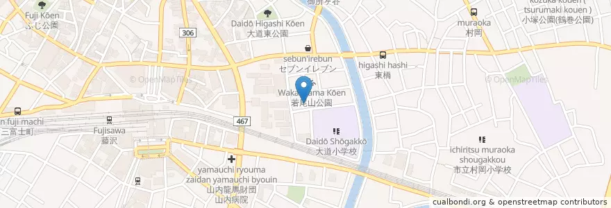 Mapa de ubicacion de 神奈川労働局藤沢労働基準監督署 en 일본, 가나가와현, 藤沢市.