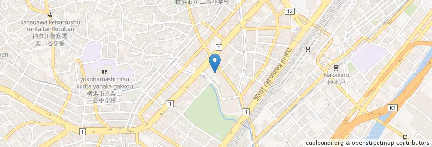 Mapa de ubicacion de 神奈川区役所 en اليابان, كاناغاوا, 横浜市, 神奈川区.