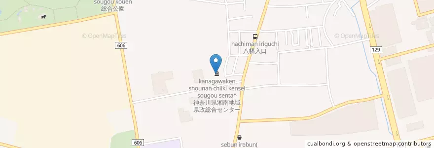 Mapa de ubicacion de 神奈川県平塚土木事務所 en Япония, Канагава, Хирацука.