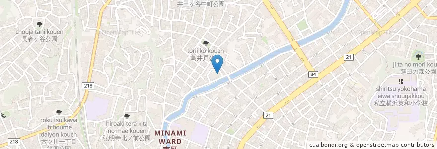 Mapa de ubicacion de 神奈川県自動車税管理事務所 en Japonya, 神奈川県, 横浜市, 南区.