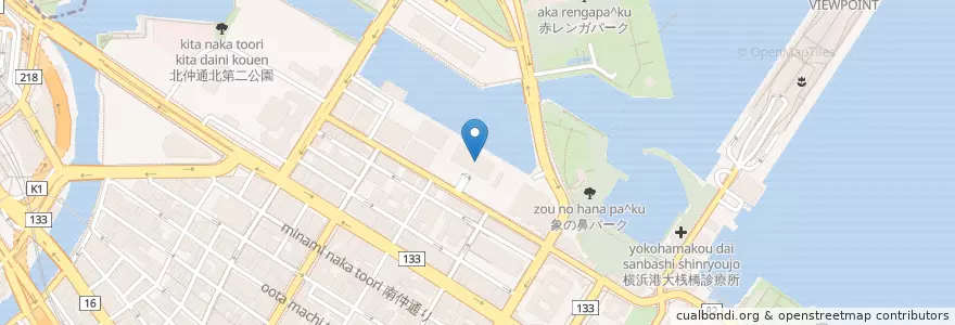 Mapa de ubicacion de 神奈川県警察本部 en Japan, Präfektur Kanagawa, Yokohama, 中区.