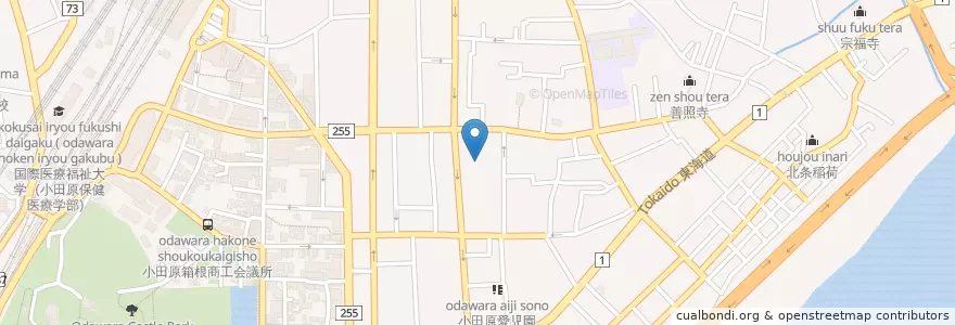 Mapa de ubicacion de 神奈川社会保険事務局小田原事務所 en Japonya, 神奈川県, 小田原市.