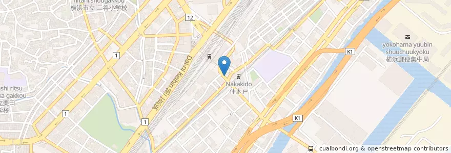 Mapa de ubicacion de 神奈川警察署東神奈川駅前交番 en Japonya, 神奈川県, 横浜市, 神奈川区.