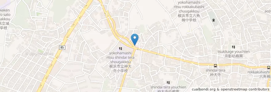 Mapa de ubicacion de 神奈川警察署神大寺交番 en Japan, 神奈川県, Yokohama, 神奈川区.