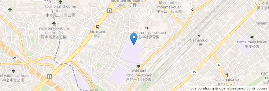Mapa de ubicacion de 私立法政大学女子高等学校 en اليابان, كاناغاوا, 横浜市, 鶴見区.