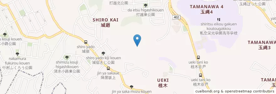 Mapa de ubicacion de 私立清泉女学院中学校 en 日本, 神奈川県, 鎌倉市.