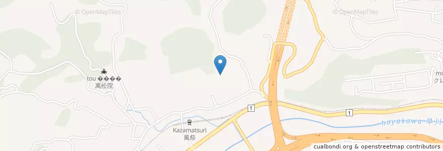 Mapa de ubicacion de 私立湘南ライナス学園中学部 en 일본, 가나가와현, 小田原市.
