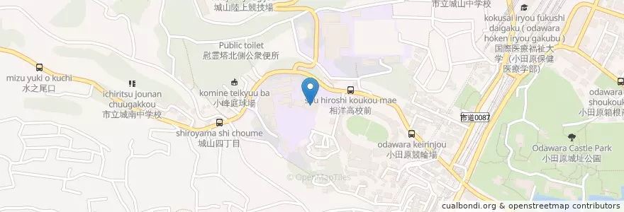 Mapa de ubicacion de 私立相洋中学校 en Japão, 神奈川県, 小田原市.