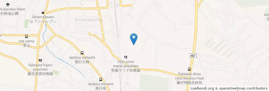 Mapa de ubicacion de 私立藤沢翔陵高等学校 en Giappone, Prefettura Di Kanagawa, 藤沢市.