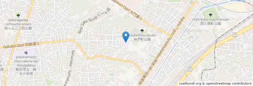Mapa de ubicacion de 立正幼稚園 en 日本, 神奈川県, 横浜市, 保土ヶ谷区.