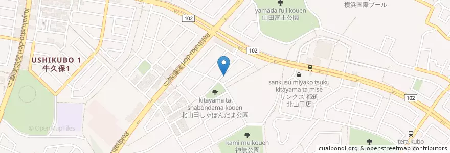Mapa de ubicacion de 第二しらとり台保育園 en 日本, 神奈川県, 横浜市, 都筑区.