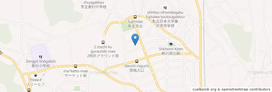 Mapa de ubicacion de 善行あさぎ台保育園 en 日本, 神奈川縣, 藤沢市.