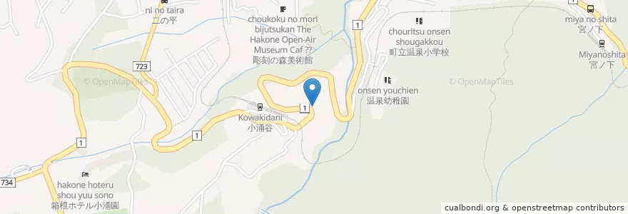 Mapa de ubicacion de 箱根町消防署 en Japon, Préfecture De Kanagawa, 足柄下郡, 箱根町.