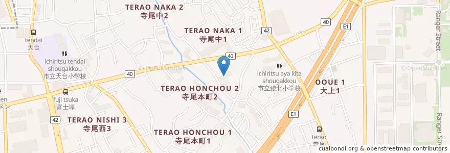 Mapa de ubicacion de 綾瀬ゆたか幼稚園 en 일본, 가나가와현, 綾瀬市.