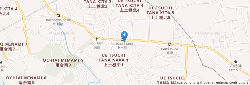 Mapa de ubicacion de 綾瀬上土棚郵便局 en Japon, Préfecture De Kanagawa, 綾瀬市.
