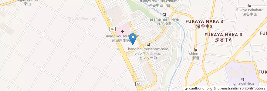 Mapa de ubicacion de 綾瀬市消防署 en Japão, 神奈川県, 綾瀬市.