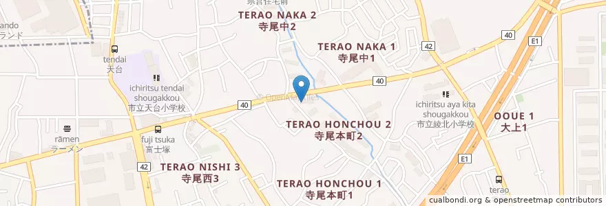 Mapa de ubicacion de 綾瀬市消防署北分署 en 일본, 가나가와현, 綾瀬市.