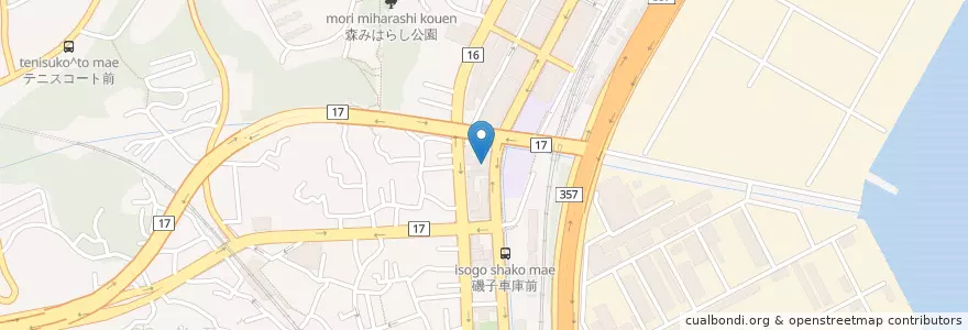 Mapa de ubicacion de 関東病院 en Japonya, 神奈川県, 横浜市, 磯子区.