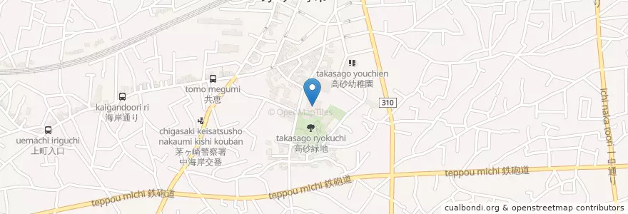 Mapa de ubicacion de 茅ケ崎市立図書館 en Giappone, Prefettura Di Kanagawa, 茅ヶ崎市.