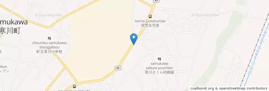 Mapa de ubicacion de 茅ヶ崎警察署岡田交番 en 日本, 神奈川県, 高座郡, 寒川町.