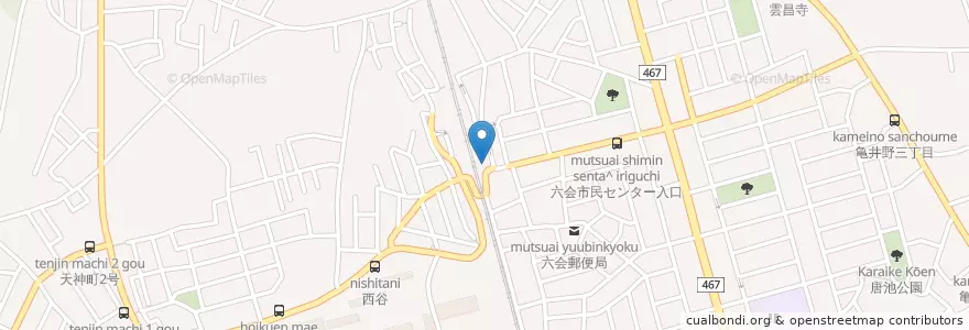 Mapa de ubicacion de 藤沢北警察署六会日大駅前交番 en Jepun, 神奈川県, 藤沢市.