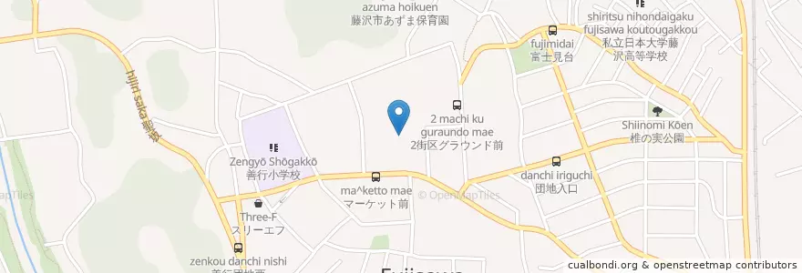 Mapa de ubicacion de 藤沢善行団地内郵便局 en 日本, 神奈川縣, 藤沢市.