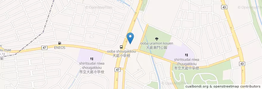 Mapa de ubicacion de 藤沢市湘南大庭市民図書館 en ژاپن, 神奈川県, 藤沢市.