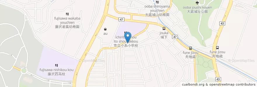 Mapa de ubicacion de 藤沢市立小糸保育園 en 日本, 神奈川縣, 藤沢市.