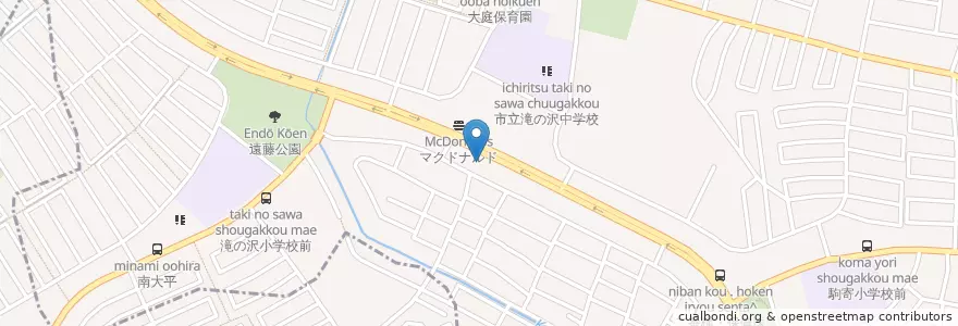 Mapa de ubicacion de 藤沢湘南ライフタウン郵便局 en 日本, 神奈川県, 藤沢市.