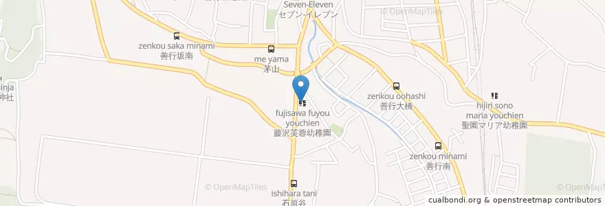 Mapa de ubicacion de 藤沢芙蓉幼稚園 en 일본, 가나가와현, 藤沢市.