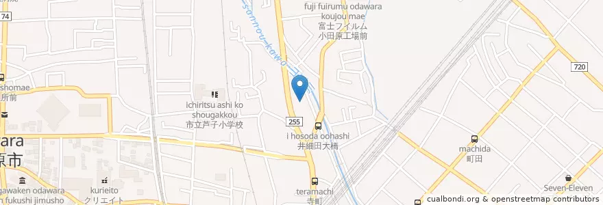 Mapa de ubicacion de 西湘病院 en Giappone, Prefettura Di Kanagawa, 小田原市.