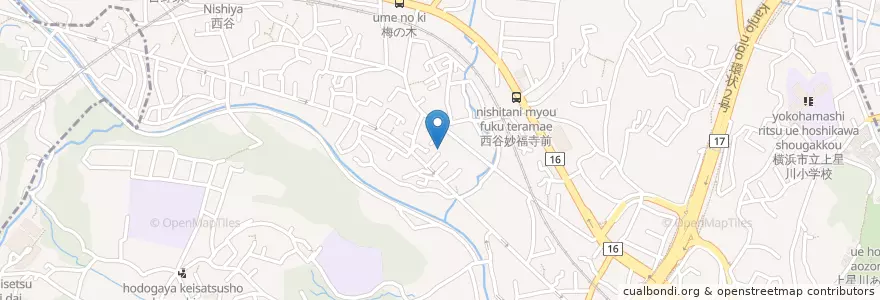 Mapa de ubicacion de 西谷保育園 en Japan, 神奈川県, Yokohama, 保土ヶ谷区.