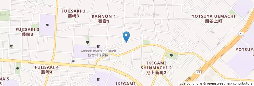 Mapa de ubicacion de 観音幼稚園 en 日本, 神奈川縣, 川崎市, 川崎区.