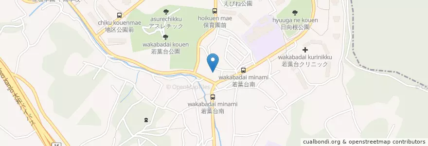 Mapa de ubicacion de 赤枝会赤枝病院 en 일본, 가나가와현, 요코하마시, 旭区.