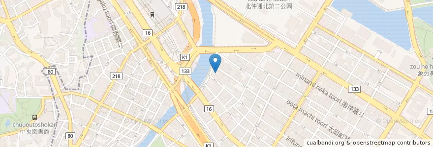 Mapa de ubicacion de 農畜産業振興機構横浜事務所 en Japan, Kanagawa Prefecture, Yokohama, Naka Ward.
