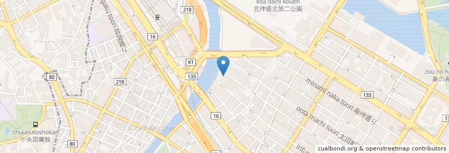 Mapa de ubicacion de 都市再生機構神奈川地域支社横浜都心臨海都市整備事務所 en 일본, 가나가와현, 요코하마시, 中区.