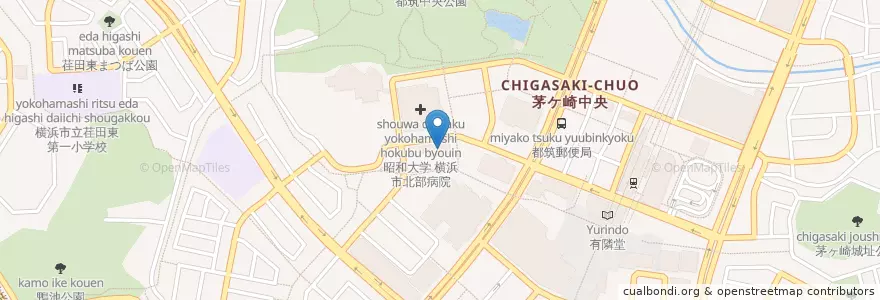 Mapa de ubicacion de 都筑警察署 en اليابان, كاناغاوا, 横浜市, 都筑区.