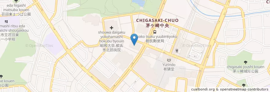 Mapa de ubicacion de 都筑郵便局 en 일본, 가나가와현, 요코하마시, 都筑区.